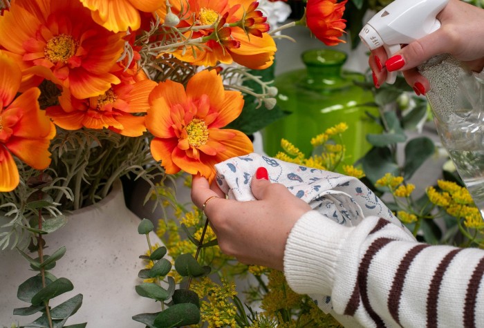 artificial flowers in vase
