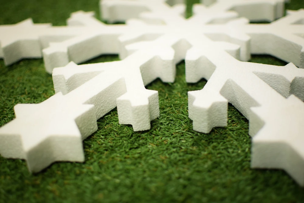 polystyrene snowflake